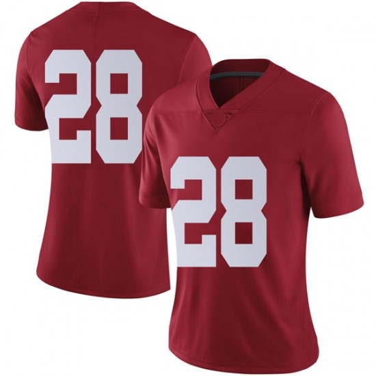 Alabama Crimson Tide Women's Josh Jobe #28 No Name Crimson NCAA Nike Authentic Stitched College Football Jersey QI16Z07MZ